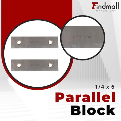 findmall 9 Pair 1/4 x 6 Accuracy Parallel Block Set .0002 Hardened Gage Gauge Tool Set - size: 9 Pair 1/4