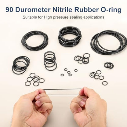 uxcell 5Pcs AS-333 O-Rings, Nitrile Rubber O-Rings 2-1/2" ID, 2-7/8" OD, 3/16" Width Round Sealing Gasket for Hydraulic Pneumatic Systems Sealing Repair (90 Durometer, Black) - size: 2-1/2" ID, 3/16" Width