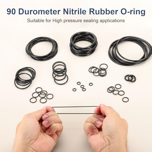 uxcell 5Pcs AS-334 O-Rings, Nitrile Rubber O-Rings 2-5/8" ID, 3" OD, 3/16" Width Round Sealing Gasket for Hydraulic Pneumatic Systems Sealing Repair (90 Durometer, Black) - size: 2-5/8" ID, 3/16" Width