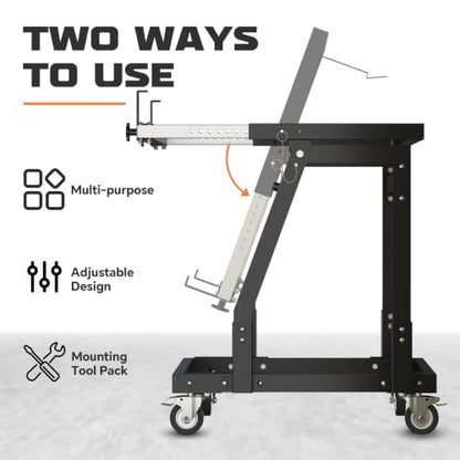 APARECIUM Panel Handler Cart and Shop Stand, Tilting Panel Cart with Rolling Casters, Tilting Panel Mover Mobile Workbench, Drywall Cart for Woodworking, Lumber Furniture Workshop, Warehouses, Garage
