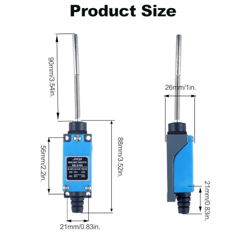 Momentary Limit Switch Travel Switch,omnidirectional Thick Lever Spring Rod,NO and NC self-resetting momentary switches (4pcs) - style: ME-8168