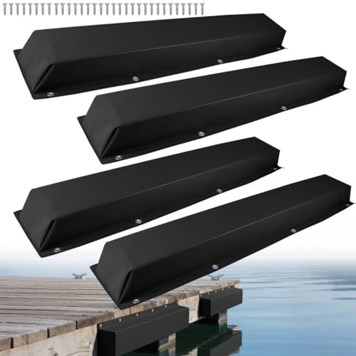 ORLANG 36"/48"/59"/72" Dock Bumpers,Dock Fenders with Stainless Steel Screws,Boat Dock Bumpers,Dock Post Bumper for Docking Edges, Piling, Vertical Poles, Horizontal Decks or Piers(Multiple Colors) - color: Black, style: 36 In-4Pack