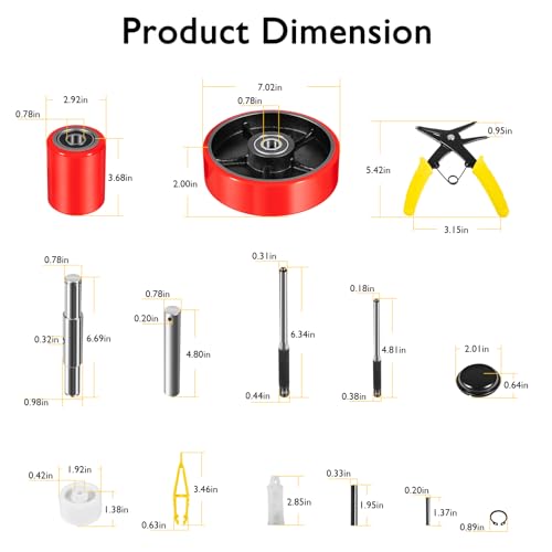 Pallet Jack/Truck Wheels Kit for Most Hand Pallet Jacks- Complete Set!