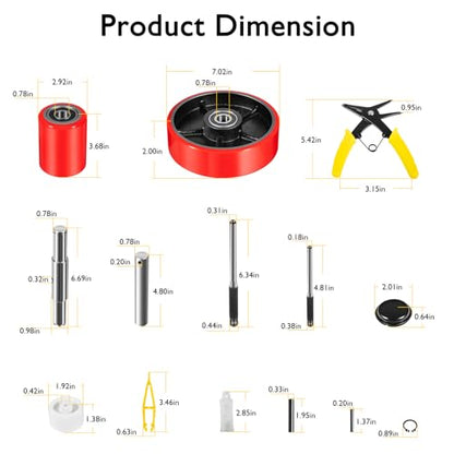 Pallet Jack/Truck Wheels Kit for Most Hand Pallet Jacks- Complete Set!