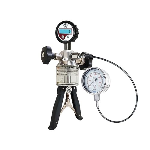High Pressure Hydralic Hand Pump Calibrator for Field Calibration,Calibration Labs, (Range: 0 to 600 Kg/Cm2) (Only Hand Pump) Model: AI-DP1-2300 - size: Only Hand Pump