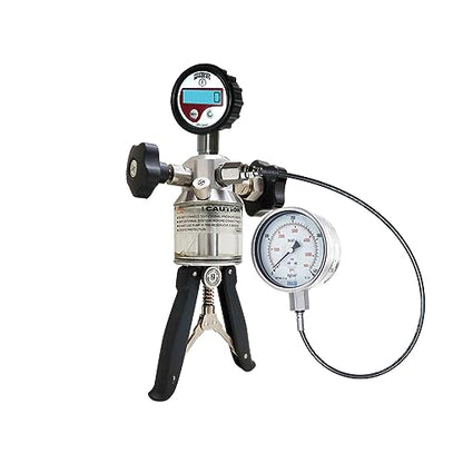 High Pressure Hydralic Hand Pump Calibrator for Field Calibration,Calibration Labs, (Range: 0 to 600 Kg/Cm2) (Only Hand Pump) Model: AI-DP1-2300 - size: Only Hand Pump