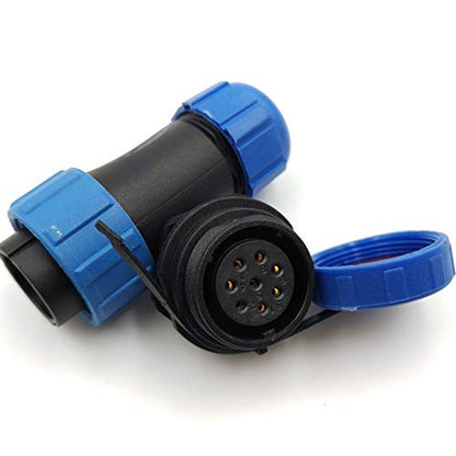 SP21 2Pin-12Pin IP67 Panel Mount Waterproof Aviation Cable Connector,21mm Panel Mount Connector Plug and Socket (8Pin) - size: 8Pin