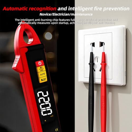 BSIDE UX1 Digital Clamp Meter 1mA AC/DC Current True RMS Auto-Ranging 6000 Counts Meter Hz Temperature Capacitance Live Check V-Alert Low Impedance Voltage Tester
