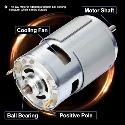 775 High Torque DC Motor, 12V/24V, 10K/20K RPM, Round Shaft, 1-Pack - style: Round Shaft Motors*1