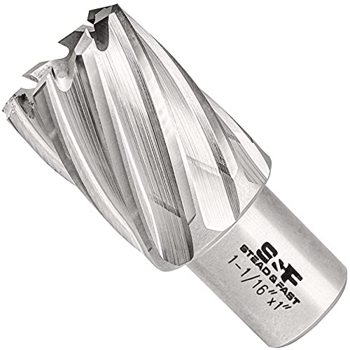 S&F STEAD & FAST Annular Cutter 1-1/16" x 1" DOC, Pilot Pin, Mag Drill Bit - size: 1-1/16" x 1"