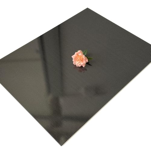 Carbon Fiber Sheet Plain Glossy Finish 300x400x1.5MM,3K Carbon Fiber Panel Plate - size: 300x400x1.5mm, style: Plain Glossy Finish