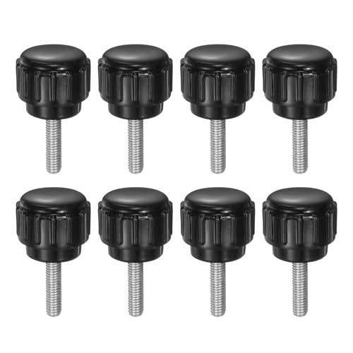 uxcell 8pcs Knurled Clamping Knobs M3 x 12mm Metric Male Thread 14mm Head - size: M3 x 12mm x 14mm