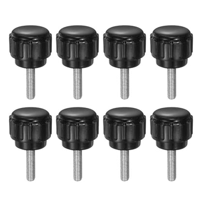 uxcell 8pcs Knurled Clamping Knobs M3 x 12mm Metric Male Thread 14mm Head - size: M3 x 12mm x 14mm