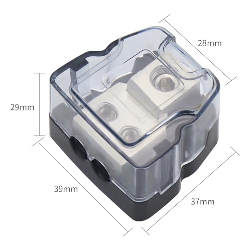 2Way Power Distribution Block 4GA / 8GA in 8 Gauge Out Split Ground Blocks 1PCS - style: 4/8GA IN 8GA OUT 1PCS