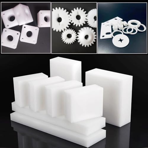 High-Density Polyethylene (HDPE) Plastic Block 1" Thick - 4" x 6" HDPE Plastic Sheet for Machining,Home Improvements,DIY Projects(White PE Sheet 1 PCS) - color: White, size: 1" x 4" x 6"