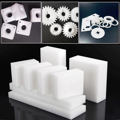 High-Density Polyethylene (HDPE) Plastic Block 1" Thick - 4" x 6" HDPE Plastic Sheet for Machining,Home Improvements,DIY Projects(White PE Sheet 1 PCS) - color: White, size: 1" x 4" x 6"