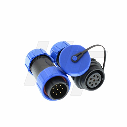 HangTon HE21 8 Pin Electrical Connector Circular Waterproof Aviation Quick Disconnect Cable Male Female Plug Socket Outdoor