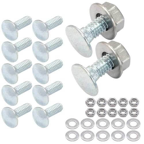 Luomorgo 1/4"-20 x 3/4 in. Carriage Bolts, 12 Sets - size: 1/4"-20 x 3/4 in.