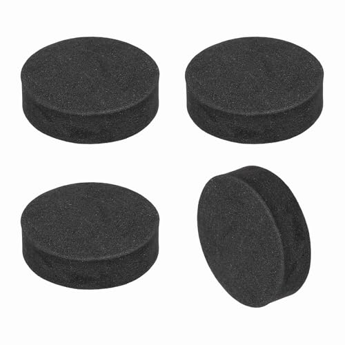 MECCANIXITY 4 Pcs Single Sided Speaker Isolation Feet Pads, 35mmx10mm Non Slip Foam Shock Absorption Base Pad Amplifier Stand Feet Mat for Speaker HiFi Home Theater Sound System, Black - size: 35mmx10mm