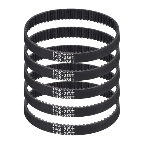 MECCANIXITY 5Pcs 142mm GT-2 Timing Belt 6mm Width 2mm Pitch Closed Loop - size: 142mm