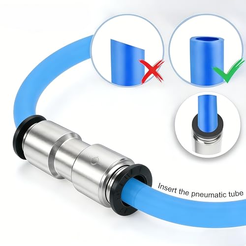 Pneumatic Push to Connect Fitting Check Valve 1/2" OD x 1/2" OD One-way Valve Pack of 2 - size: 1/2" OD