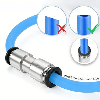 Pneumatic Push to Connect Fitting Check Valve 1/2" OD x 1/2" OD One-way Valve Pack of 2 - size: 1/2" OD