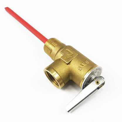 RV Hot Water Heater Temperature and Pressure Relief Valve, 210°F 150psi, Thickened Brass Body with Extended Probe, Safety Relief Valve for Electric Tank Water Heater, 1/2" NPT Thread Connection - size: 150 PSI 210°F, 1/2" NPT
