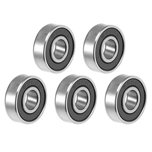 uxcell 695-2RS Deep Groove Ball Bearing 5x13x4mm Double Sealed ABEC-3 Bearings 5-Pack - size: 5mmx13mmx4mm