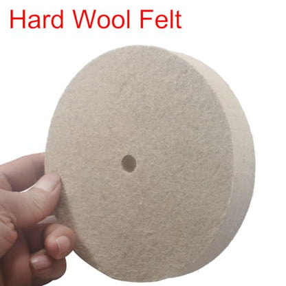 8 Inch Hard Felt Buffing Wheel with 5/8" Arbor Hole - style: 8" Wool Buffing Wheel