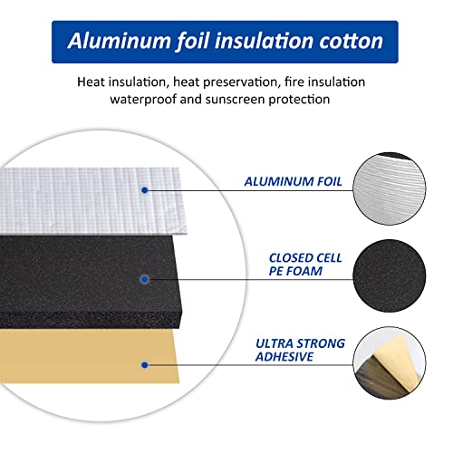 Car Heat Sound Deadening Insulation Mat, 394mil 10.76sqft Sound Deadener & Heat Insulation Pad for Auto Hood Engine Roof Door and Trunk - 40 Inch x 40 Inch, Aluminum Foil Finish - style: 40 x 40"(10.76sqft)