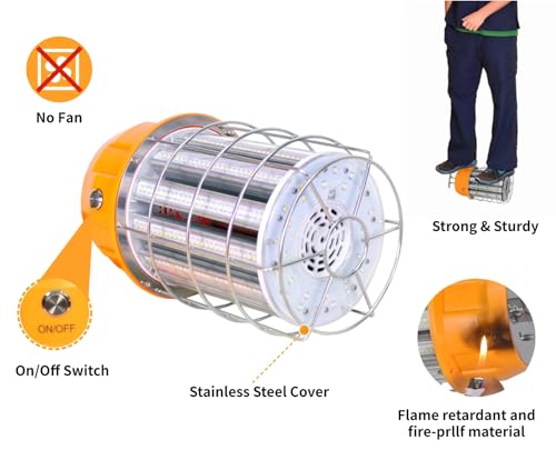 TSEXES 100W LED Temporary Construction Work Light,5000K,13000Lm,Plug-n-Play - color: Orange-100W