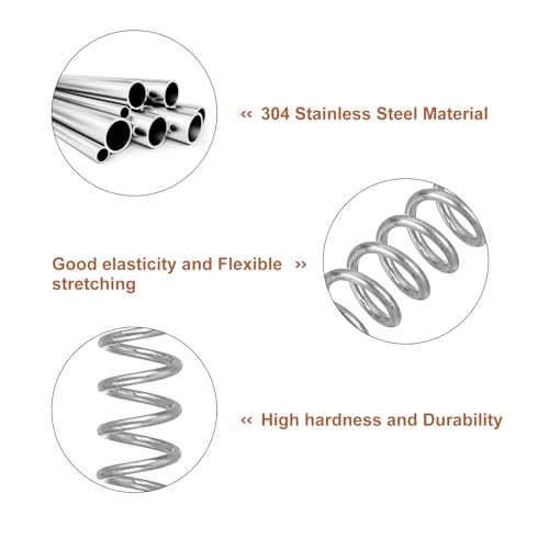 uxcell 5Pcs Compression Spring, Wire Diameter 0.039", OD 0.31", Free Length 1.18" 304 Stainless Steel Coil Mechanical Compressed Spring, Silver - size: 0.039" x 0.31" x 1.18"