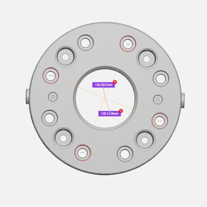 XinDian Quick Zero Point plate Ø180mm (7.09") D96-T - style: D96-T