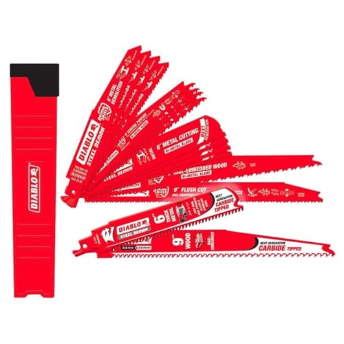 Diablo Bi-Metal Reciprocating Saw Blade Set - 6" & 9" Lengths - 14 Piece