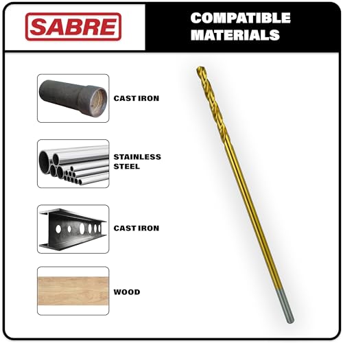 Greycore Tools 5/16 Inch x 12 Inch Cobalt Aircraft Extension Bit – M35 Cobalt Drill Bit, Industrial Titanium Coating – Drill Bits for Steel, Hard Metal, Cast Iron, Wood, Plastic (5/16" x 12") - size: 5/16" x 12", style: 12" Length
