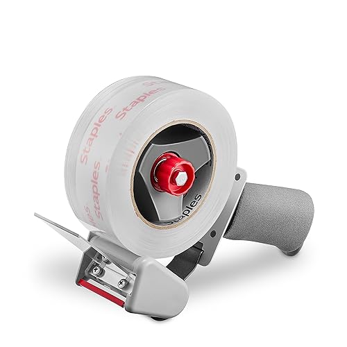 Coastwide Professional Comfort Grip 2-Inch Packing Tape Dispenser, Gray — Non‑Stick Tape Guide, Cushioned Foam Handle, Fits 2” Rolls up to 110 Yards, Heavy‑Duty - style: 2 Pack