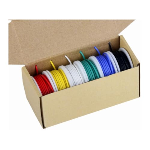 TUOFENG 20 AWG Silicone Wire Kit, 6 Colors, 138 ft, Stranded Tinned Copper - size: 20 awg 6 colors each 23ft