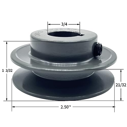 AK25-3/4 v Belt Pulley,AK2534,2.5 inch OD,3/4 inch Bore, Cast Iron Material,AK Single Groove Mechanical v-Belt Pulleys for "A" or ''4L" "3L" Belts - size: 2.5 inch OD,3/4 inch Bore, style: 1 Groove