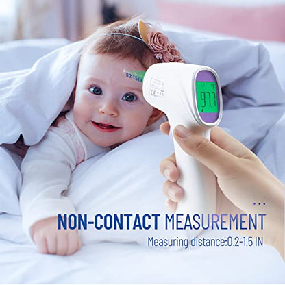 Forehead Thermometer for Adults and Kids, Non Contact, 1s Result (Purple) - color: Purple