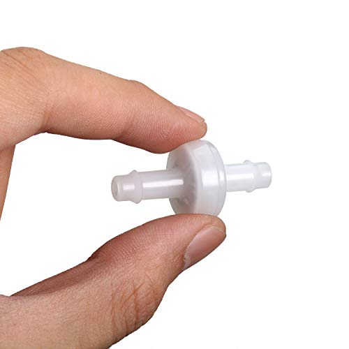 Mudder 4 Packs 1/4 Inch Check Valve, 6mm Pvdf Plastic One Way Check Valve