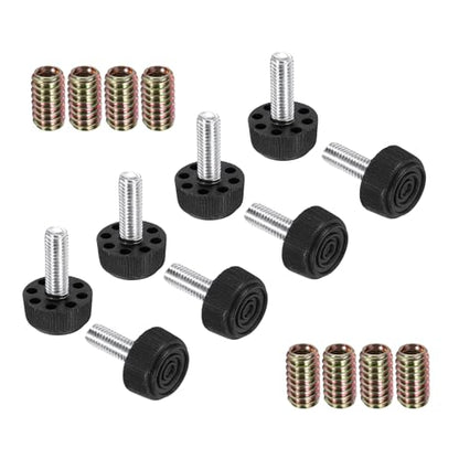 uxcell 8Pcs M8 Thread Adjustable Furniture Levelers, 1.38 x 0.91 - size: M8 x 1.38" x 0.91"