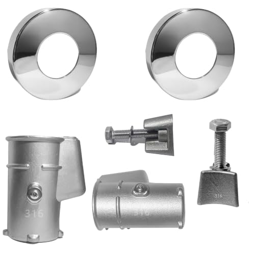 2Pack Pool Ladder Handrail Anchors Kit for Concrete Heavy-Duty 316 SS