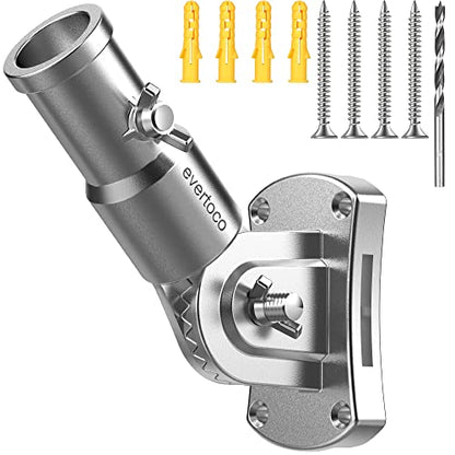 Heavy Duty 180° Adjustable Stainless Steel Flag Pole Bracket - color: Silver