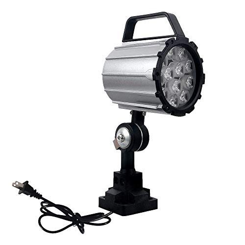 LED Machine Light,12W 120 Volt Adjustable Short Arm LED Work Light for Drilling,Lathe, CNC Milling Machine (12W with US Plug) - size: 12W