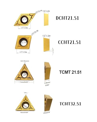 1/2in Indexable Turning Tool Holder Boring Bars with Carbide Turning Inserts - style: 4 blade holders+4 blades