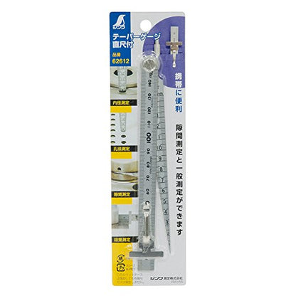 Shinwa Sokutei 62612 Taper Gauge with Straight Scale