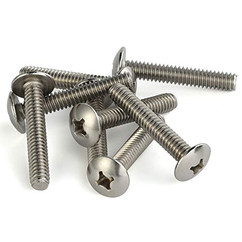 Mellewell M6-1.0 x 30mm Truss Head Machine Screws, Full Thread, 18-8 Stainless Steel, Quantity 25 - color: Silver, size: M6-1.0 x 30mm