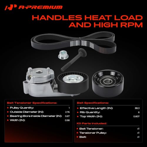 A-Premium Engine Serpentine Belt Drive Kit Compatible with Jeep