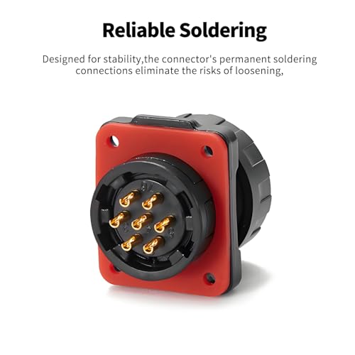 CNLINKO YM-20 Reverse Mount Connector IP68 Waterproof Female Plug Male Socket for Industrial Use(7-Pin) - size: 7-Pin, style: Female Plug/Male Socket