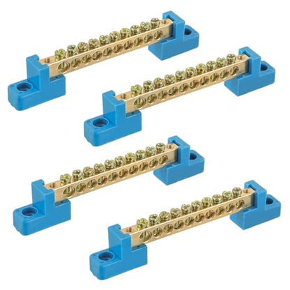 4PCS Grounding Bus Bar 10 Positions - size: 10 Positions-4Pcs